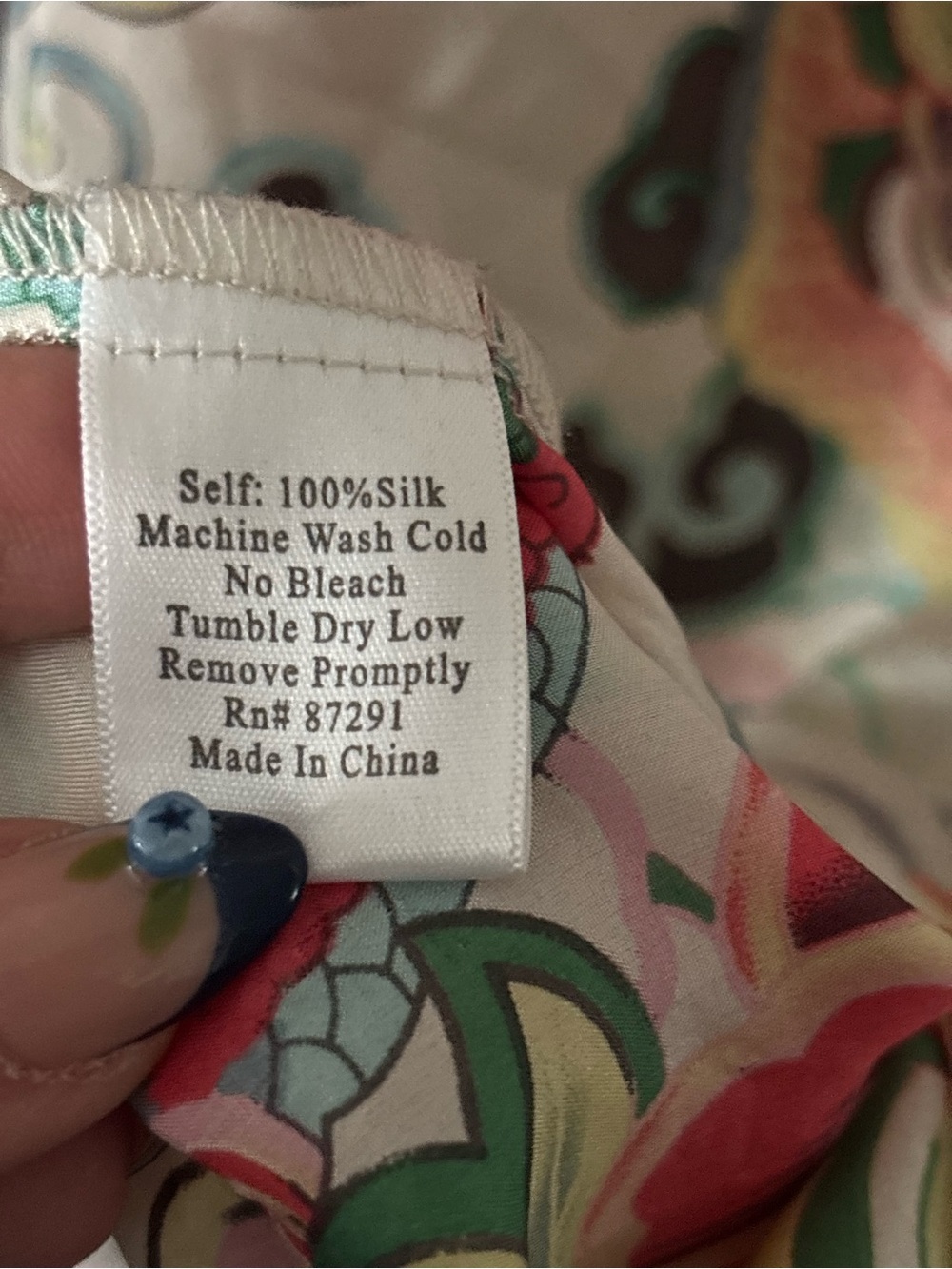 Johnny Was 100% Silk size 2X multicolored short kaftan dress - Picture 4 of 5